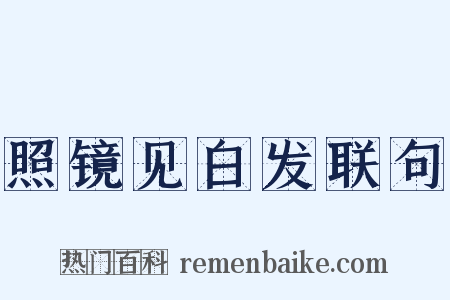 照镜见白发联句是什么意思的图片